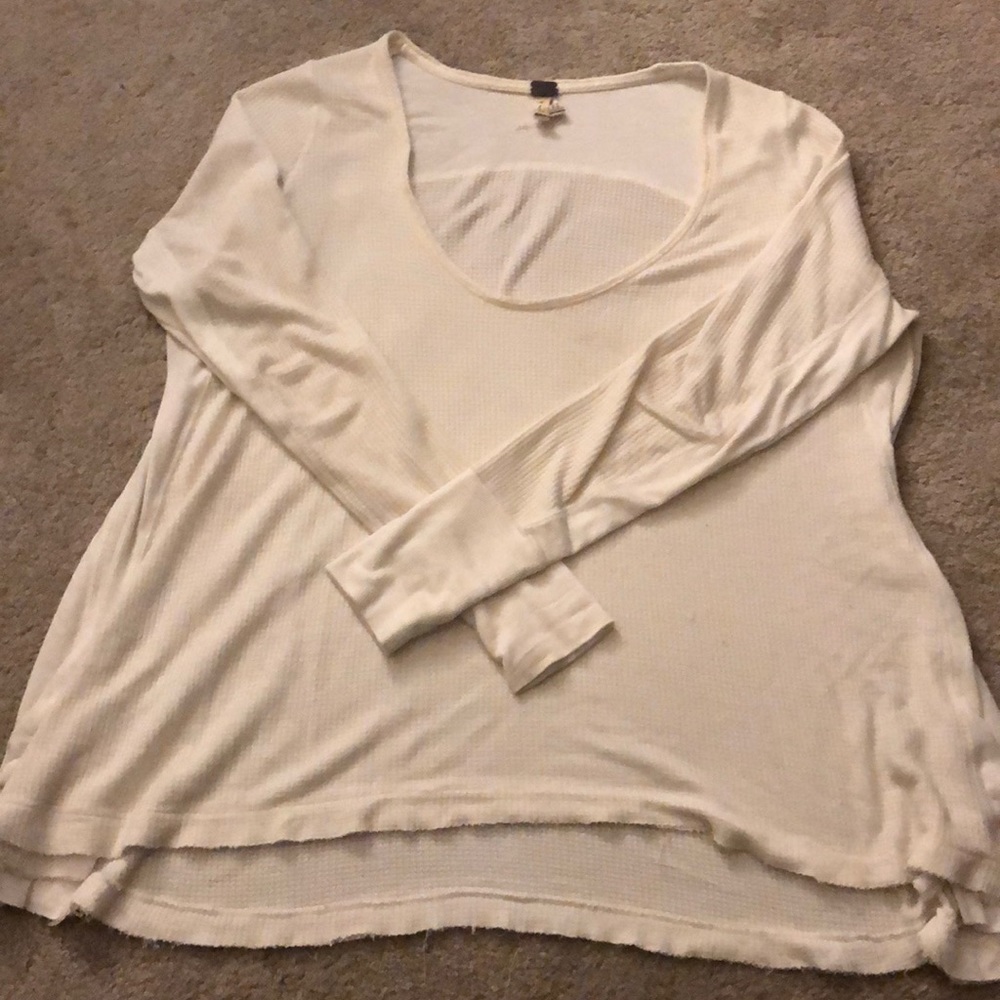 Free People White/Cream Swing Thermal Large